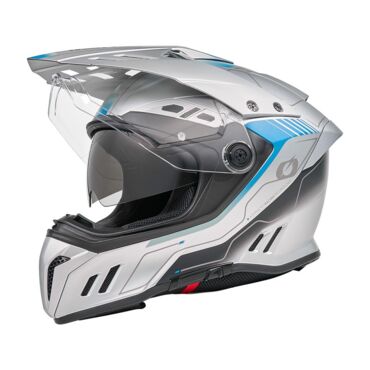 Oneal Шлем кроссовый со стеклом Sierra RS Echo серый синий - миниатюра 4