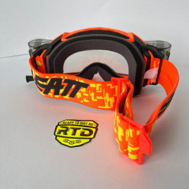 ОЧКИ LEATT VELOCITY 5.5 Roll Off Neon Orange с перемоткой и прозрачной линзой - миниатюра 3