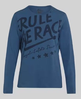 Футболка женская с длиным рукавом RULE THE RACE FULL SLEEVE T SHIRT BLUE , РАЗМЕР L