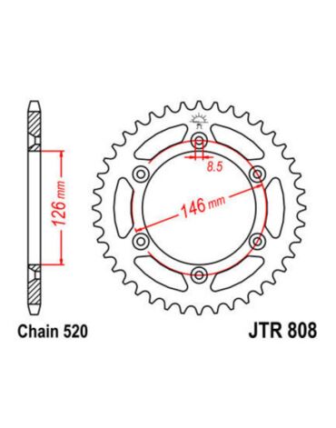 Звезда ведомая RM RMZ 50 JT