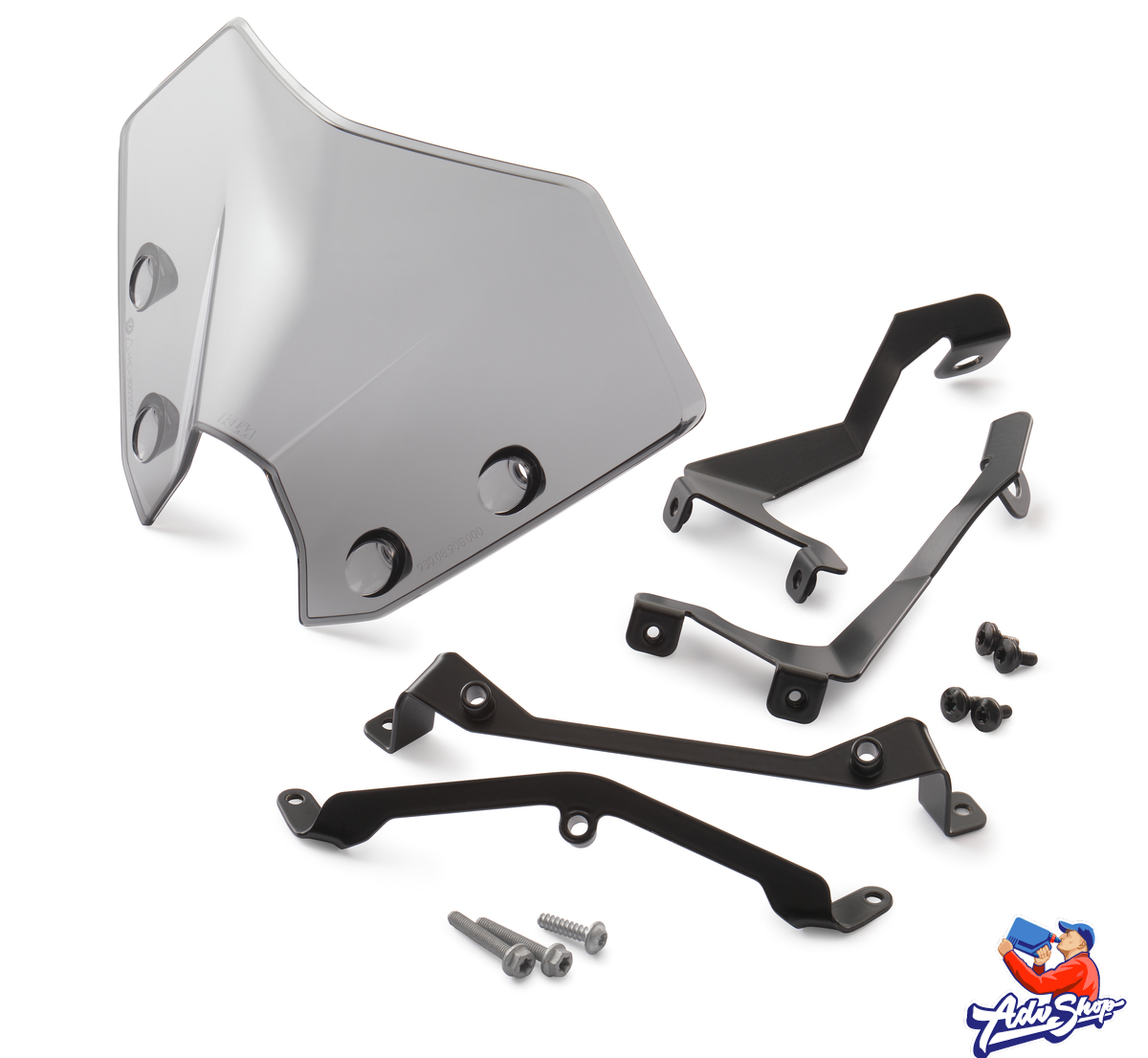 KTM Windshield Ветровое стекло в комплекте с крепежом KTM 125 390 Duke /19 21  ( 93008908044 ) - фото 1
