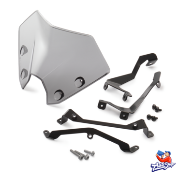 KTM Windshield Ветровое стекло в комплекте с крепежом KTM 125 390 Duke /19 21  ( 93008908044 ) - миниатюра 1