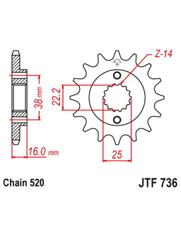 Звезда ведущая JTF736.14