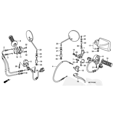 HONDA гайка зеркала XR250 XR400 XR650 XL600 XL650 XL700 ( 90301KBA900 ) - миниатюра 1
