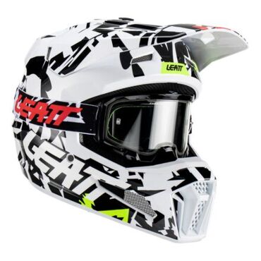 Мотошлем Leatt Moto 3.5 Zebra + очки Velocity 4.5 - миниатюра 3