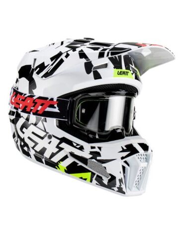 Мотошлем Leatt Moto 3.5 Zebra + очки Velocity 4.5