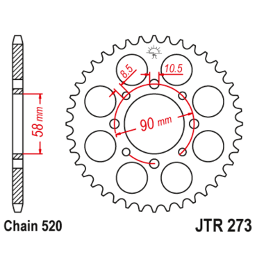 Звезда ведомая JTR273 39 - миниатюра 1
