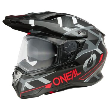 Oneal Шлем кроссовый со стеклом D SRS Square V25 черный красный - миниатюра 5