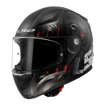 Шлем дорожный LS2 FF353 RAPID II CLAW, black red (M, Взрослая  Дорожная) - миниатюра 1