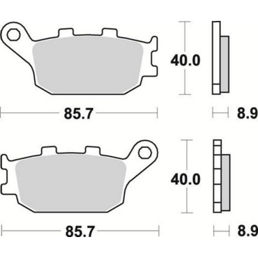 Braking 742SM1 тормозные колодки зад Honda XL700 CRF1000 CRF11000  ( 2p244NS ) - миниатюра 3
