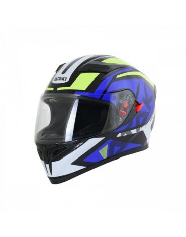 Шлем (интеграл) Ataki JK316 Route синий Hi Vis желтый глянцевый XL