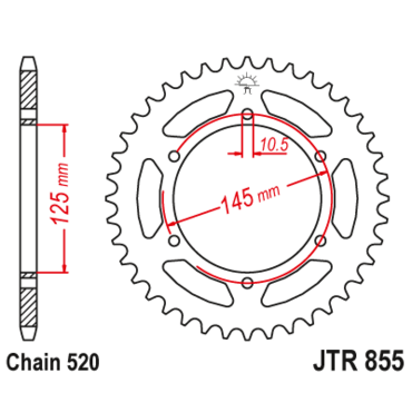 Звезда ведомая JTR855 46 - миниатюра 1