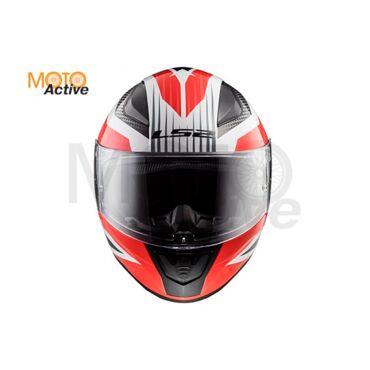 Мотошлем LS2 FF353 Rapid II Grid (бело красный) - миниатюра 4
