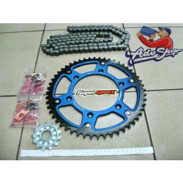 KTM DRIVETRAIN KIT HQV 13T 52T комплект звезды 13 х 52 2K (BLUE) ~ цепь 520 118 ( 00050002069 ) - миниатюра 2