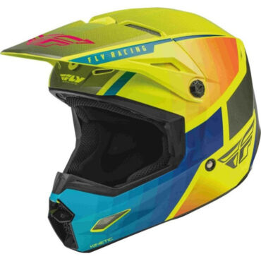 Fly Racing Шлем кроссовый KINETIC Drift желтый серый - миниатюра 4