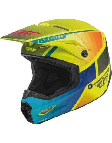 Fly Racing Шлем кроссовый KINETIC Drift желтый серый