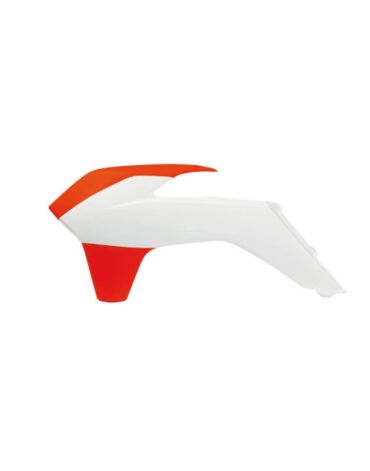 Боковины радиатора бело оранжевый неон KTM SX SX F 13 15 / EXC EXC F 14 16