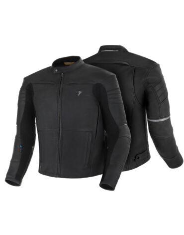Мотокуртка кожаная SHIMA SHADOW TFL, black (L, Взрослая  Дорожная)