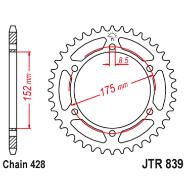 Звезда ведомая JTR839.55 - миниатюра 1