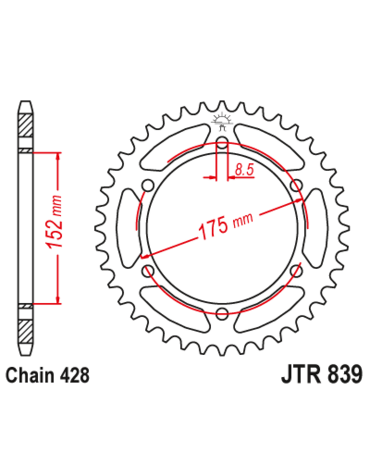 Звезда ведомая JTR839.55