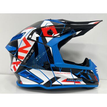 Шлем кроссовый AIM RH855 Carbon Razor Blue Red - миниатюра 3