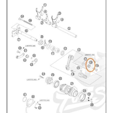 KTM шайба рычага выбора КПП NORDLOCK M6 ( комплект 2 шт ) 1290 / 690 / EXC ( 50233041000 ) - миниатюра 3