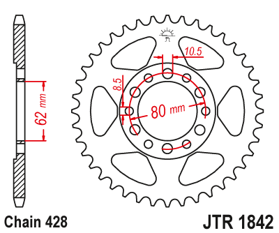 Звезда ведомая JTR1842 50 - фото 1