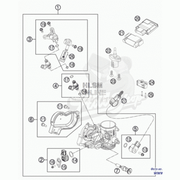 KTM датчик падения SX / EXC / 690 / 990 / 1190 / 1290 ( 61041088000 ) - миниатюра 2