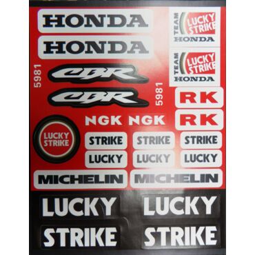 Наклейки комплект HONDA CBR LUCKY STRIKE 5981 - миниатюра 1