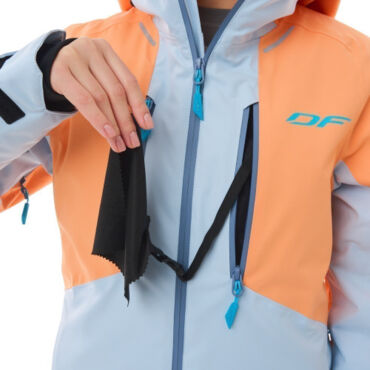 Dragonfly Куртка горнолыжная утепленная Gravity Woman 2025 Mock Orange Light Blue - миниатюра 12