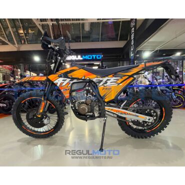 Мотоцикл кроссовый Regulmoto ATHLETE PRO NEW 6 передач с ПТС (Черный/ оранжевый) - миниатюра 1