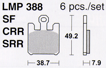 Колодки дискового тормоза AP Racing LMP388 SF (FDB2164 / FDB2203 / FA369) - миниатюра 1