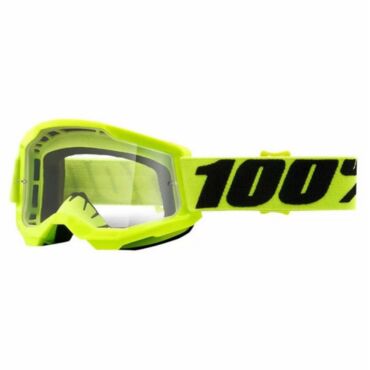 100% Очки подростковые Strata 2 Goggle Fluo Yellow Clear Lens - миниатюра 1