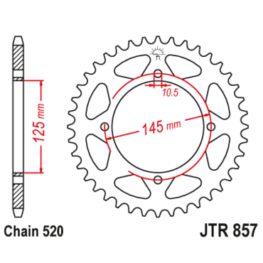 Звезда ведомая JTR857 46 - миниатюра 1