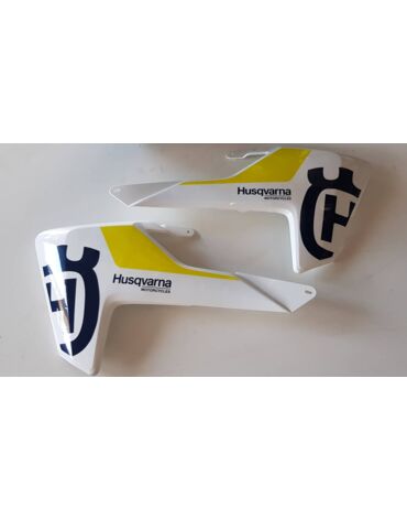 Боковины радиатора белые с графикой комплект Husqvarna TE,FE,TX 2019