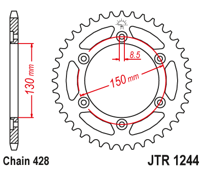 Звезда ведомая JTR1244 54 - фото 1