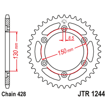 Звезда ведомая JTR1244 54 - миниатюра 1