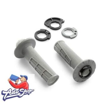 KTM / HQV / GAS грипсы с открытыми торцами ( серый ) SX SXF EXC EXCF TE FE FC FX EC MC 17 23 ( 79002923100 ) - миниатюра 1