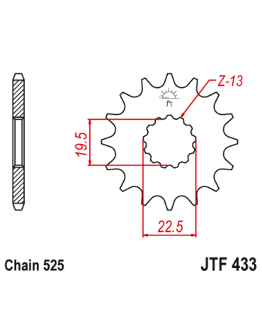 Звезда ведущая JTF433 15