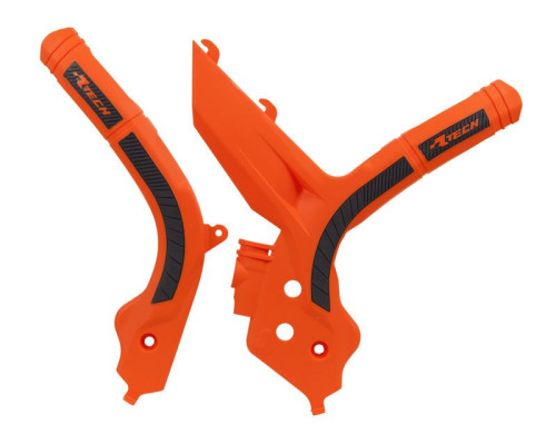 Защита рамы оранжево черная KTM SX SX F 19 22 / EXC EXC F 20 23 - фото 2