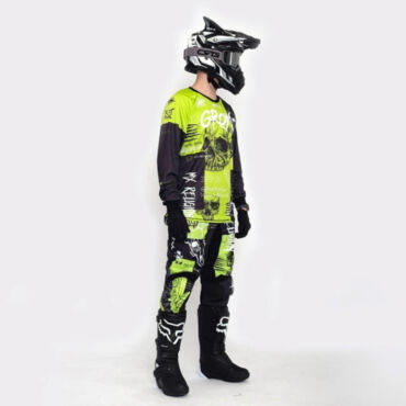 Grom Штаны кроссовые MX Religion lime - миниатюра 3