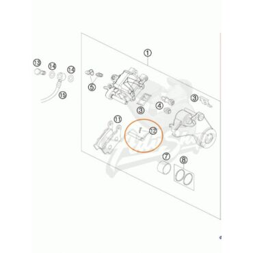 KTM стопорный палец колодок зад 690 990 ( 61013082000 ) - миниатюра 1