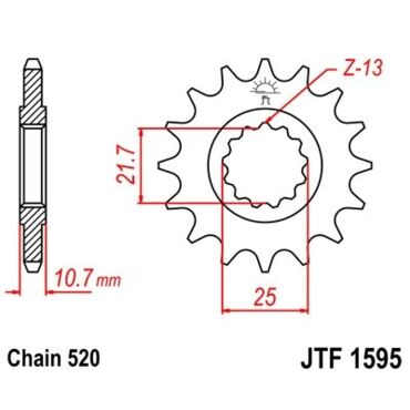 Звезда ведущая JTF1595.16 - миниатюра 1