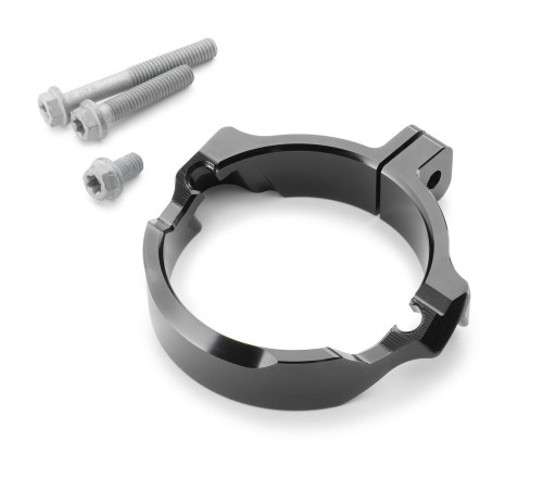 Защита выпускного фланца черная KTM 250 300EXC 24- / Husqvarna TE250 300 24- / GasGas EC250 300 24- - фото 1