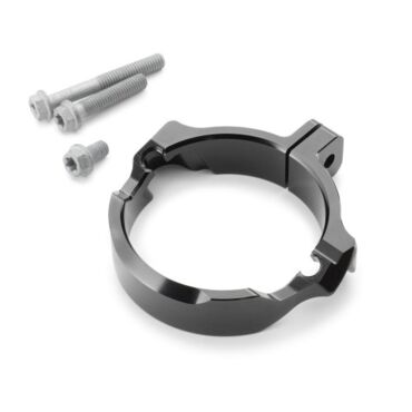 Защита выпускного фланца черная KTM 250 300EXC 24- / Husqvarna TE250 300 24- / GasGas EC250 300 24- - миниатюра 1
