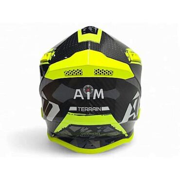 Мотошлем кроссовый AiM RH855 Carbon TERRAIN Black Yellow - миниатюра 3