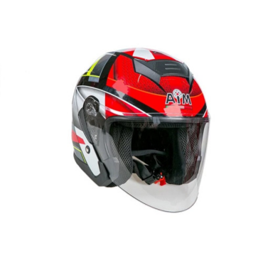 AiM Шлем JK526 Red Grey Black - миниатюра 2