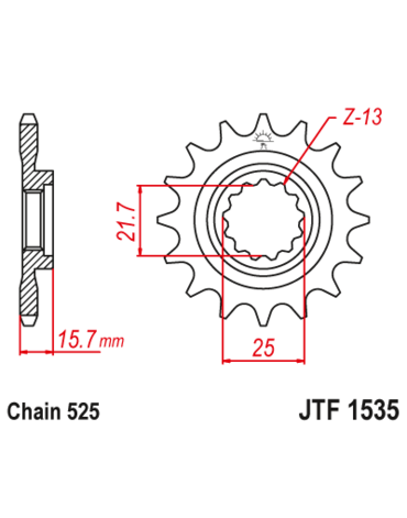 Звезда ведущая  JTF1535 15
