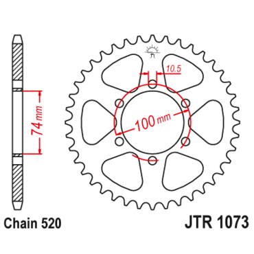 Звезда ведомая JTR1073 46 - миниатюра 1