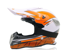 Шлем кроссовый KTM XL (бело оранжевая) - миниатюра 1